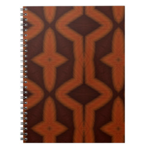Cuaderno Portátil de patrón nativo americano de naranja que