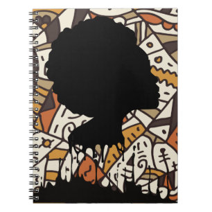 Cuaderno Portátil de patrón tribal de mujer negra
