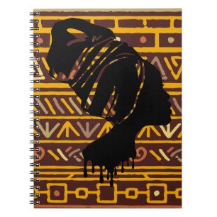 Cuaderno Portátil de patrón tribal de mujer negra