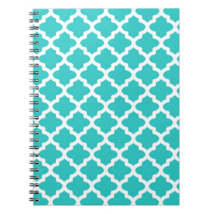 Cuaderno Portátil de patrón turquesa