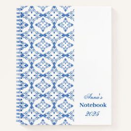 Cuaderno Portátil de patrón vectorial azul oscuro personali