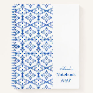 Cuaderno Portátil de patrón vectorial azul oscuro personali