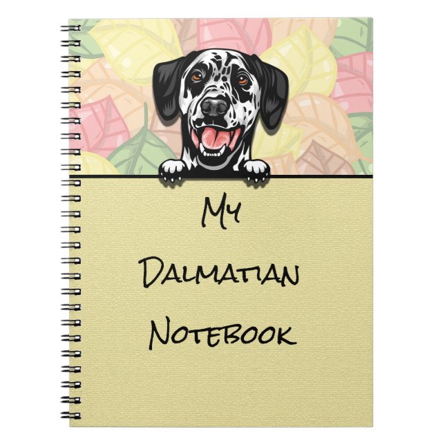 Cuaderno Portátil de Peeking Cute Dalmatian (Frente)
