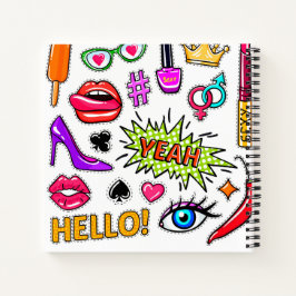 Cuaderno "Portátil de pegatinas de moda