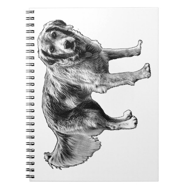 Cuaderno Portátil de perro cómico retro (Frente)