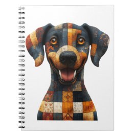 Cuaderno Portátil de perro de trabajo en mosaico