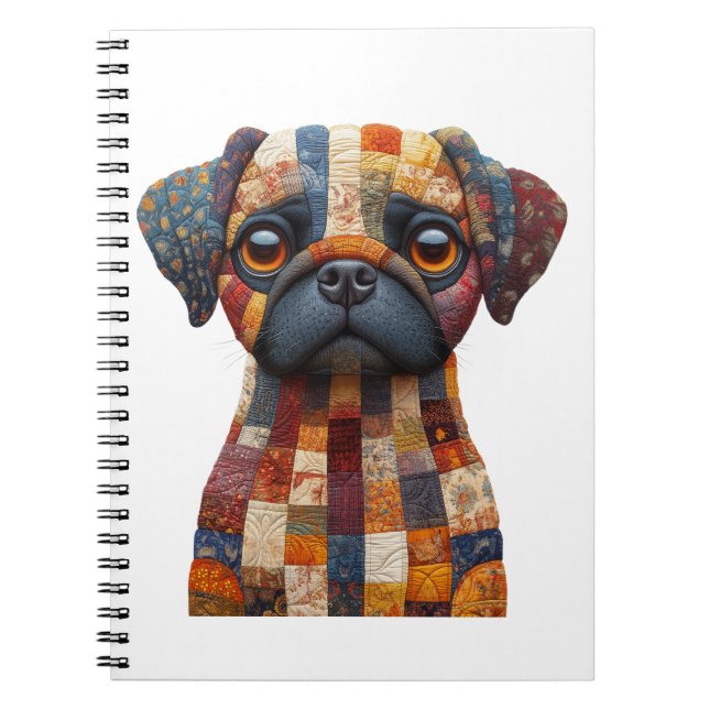 Cuaderno Portátil de perro de trabajo en mosaico (Frente)