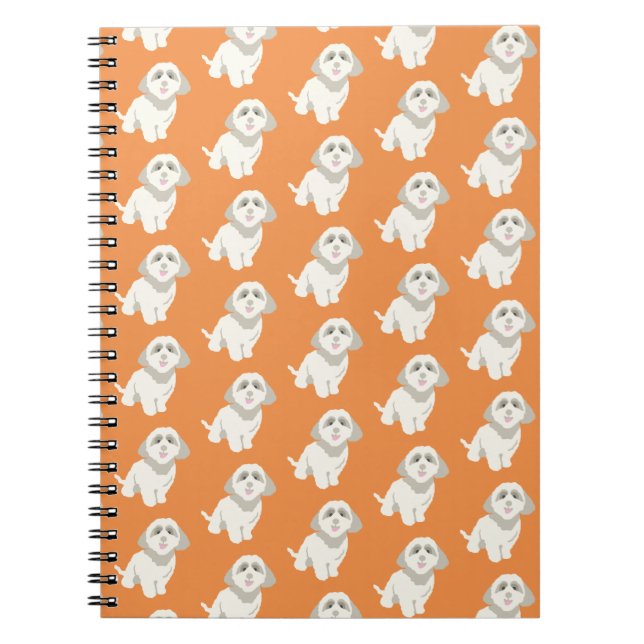 Cuaderno Portátil de perro naranja (Frente)