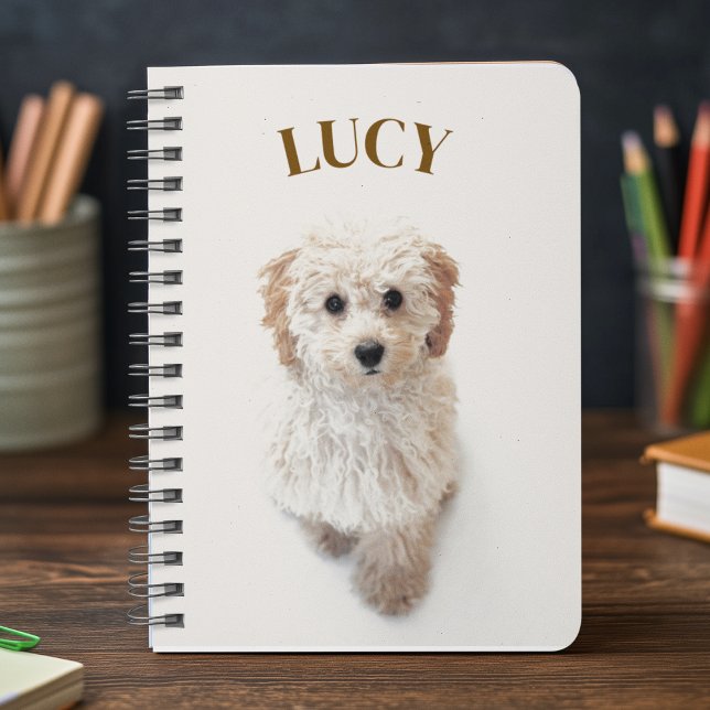 Cuaderno Portátil de perro personalizado - Foto y nombre de (Subido por el creador)