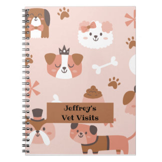 Cuaderno Portátil de perro personalizado o para visitas de 