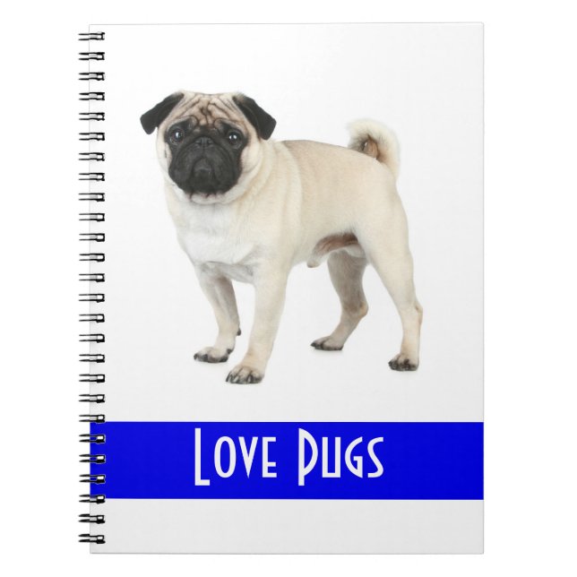 Cuaderno Portátil de perro porcino porcino con adorno (Frente)