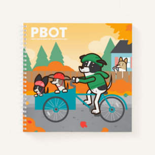 Cuaderno Portátil de perros de otoño PBOT