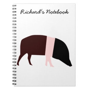 Cuaderno Portátil de Personalizable de cerdo de respaldo