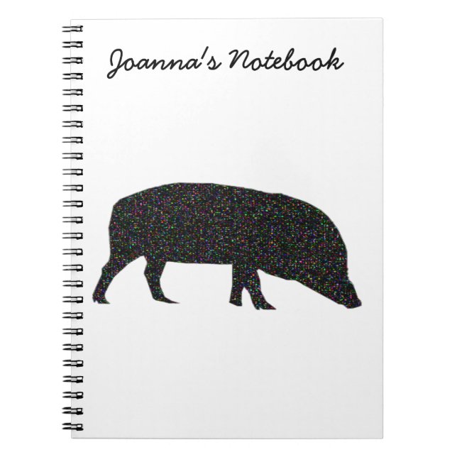 Cuaderno Portátil de Personalizable de cerdo espumoso (Frente)