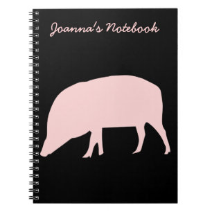 Cuaderno Portátil de Personalizable de cerdo rosa
