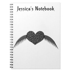 Cuaderno Portátil de Personalizable de corazón de amor de a