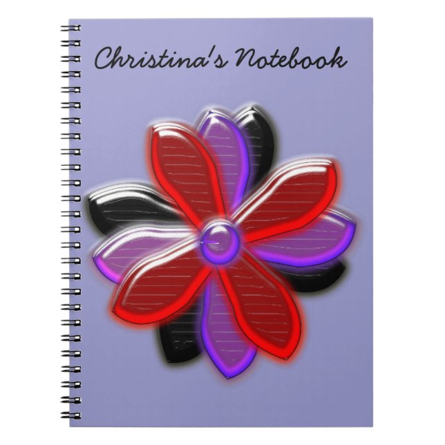 Cuaderno Portátil de Personalizable de flores de Daisy bril (Frente)