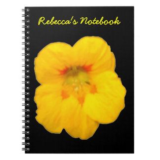 Cuaderno Portátil de Personalizable de nasturcio amarillo b