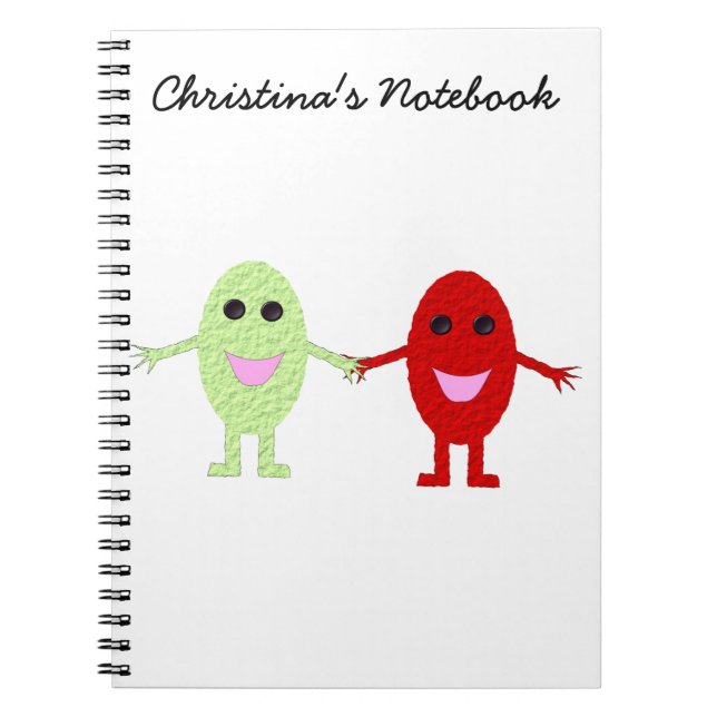 Cuaderno Portátil de Personalizable de uvas de amistad (Frente)
