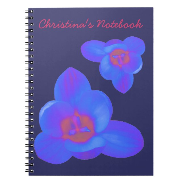 Cuaderno Portátil de Personalizable frío y caliente de flor (Frente)