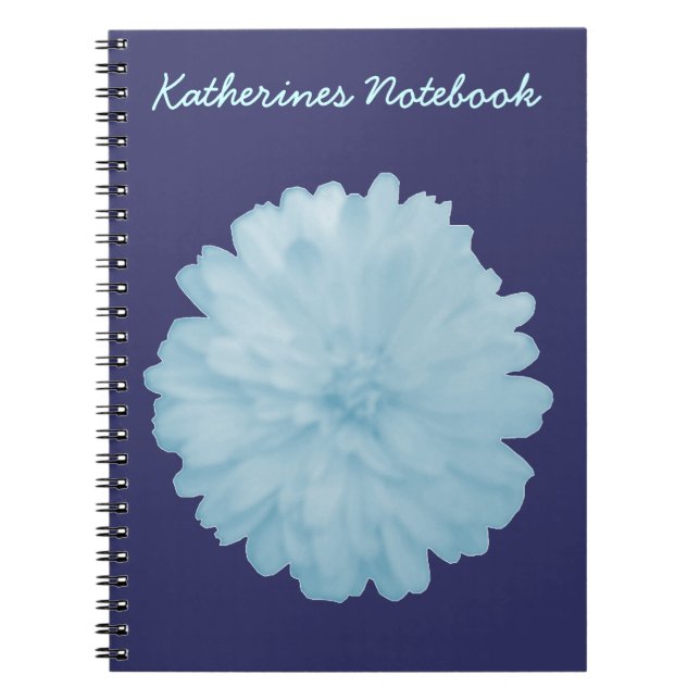 Cuaderno Portátil de Personalizable Icy Blue Marigold (Frente)