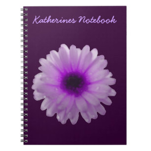 Cuaderno Portátil de Personalizable Marigold blanco y púrpu