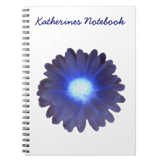Cuaderno Portátil de Personalizable Marigold con brillo azu
