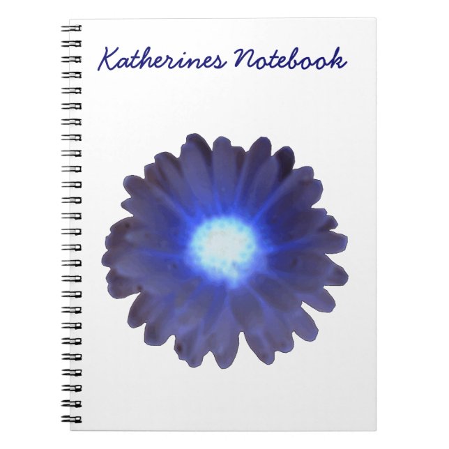 Cuaderno Portátil de Personalizable Marigold con brillo azu (Frente)