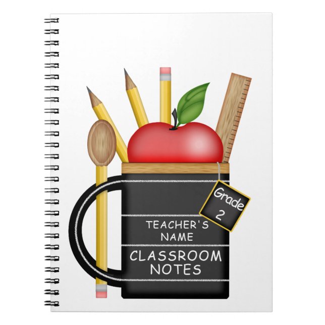 Cuaderno Portátil de Personalizado Apple Mug de profesor (Frente)