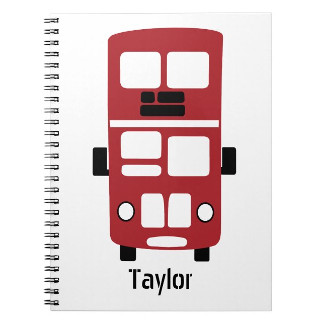 Cuaderno Portátil de personalizado de bus de doble decker r (Frente)