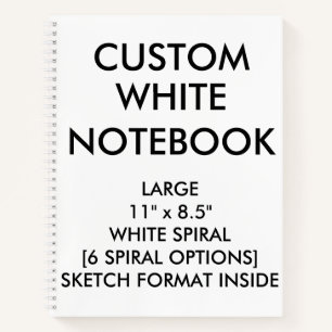 Cuaderno Portátil de personalizado de gran tamaño BLANCO 
