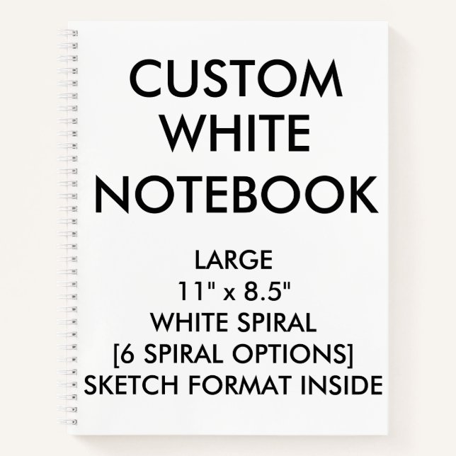 Cuaderno Portátil de personalizado de gran tamaño BLANCO SK (Anverso)