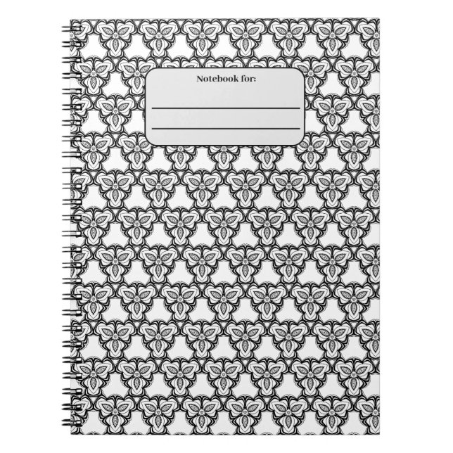 Cuaderno Portátil de personalizado de patrones impecable en (Frente)