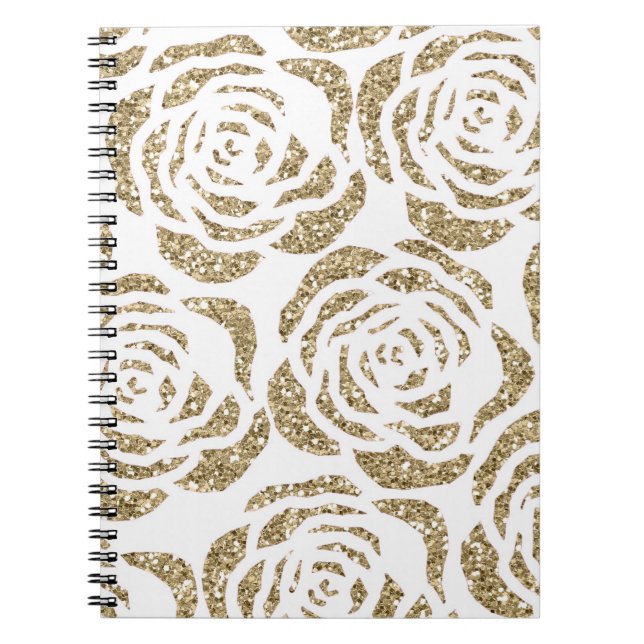 Cuaderno Portátil de Personalizado espiral de patrón Rosa G (Frente)
