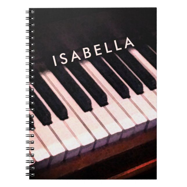 Cuaderno Portátil de piano personalizado (Frente)