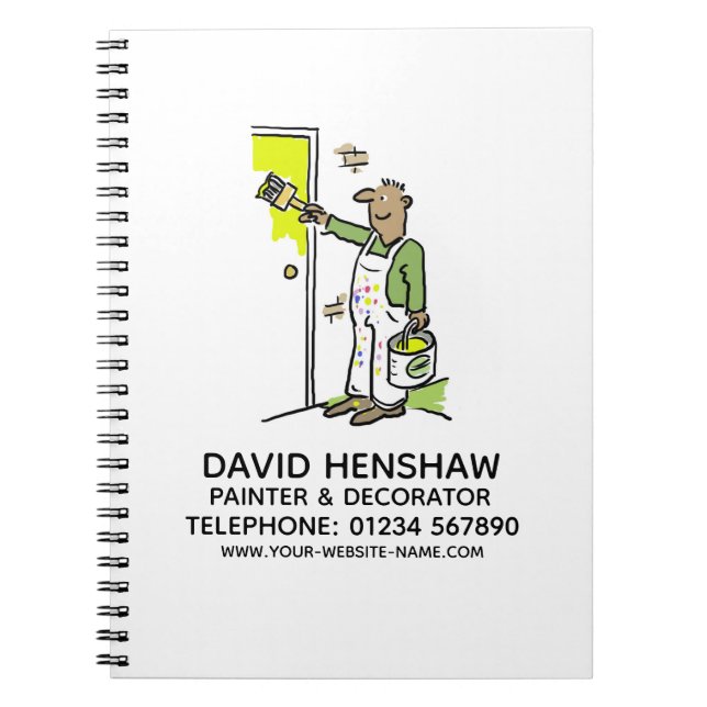 Cuaderno Portátil de pintador y decorador (Frente)