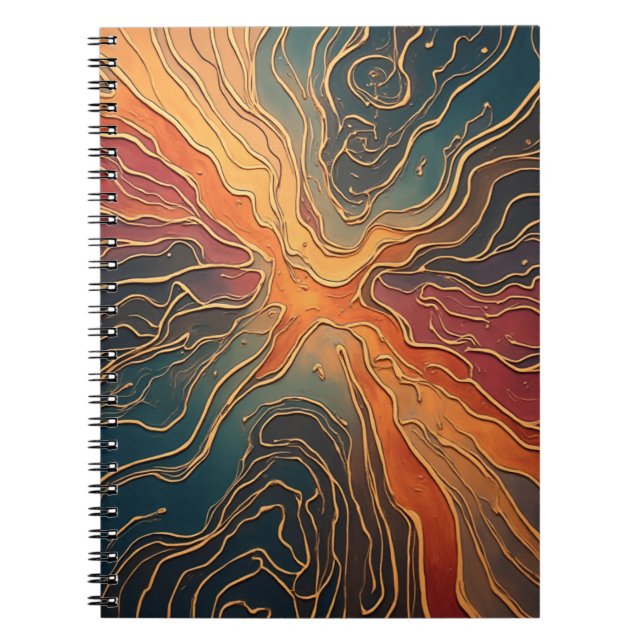 Cuaderno Portátil de planeador de espiral de patrones de 7  (Frente)