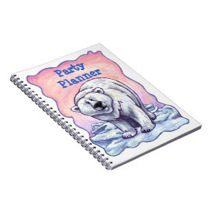 Cuaderno Portátil de planificación de Fiesta de oso polar