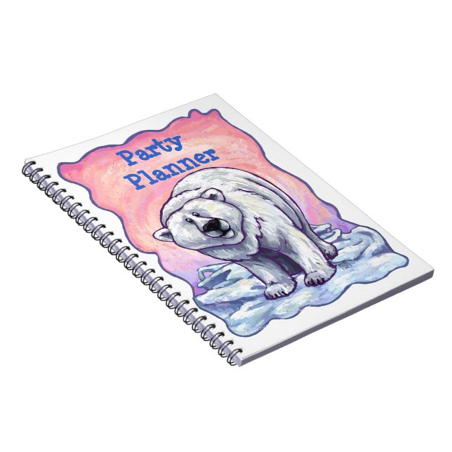 Cuaderno Portátil de planificación de Fiesta de oso polar (Lado Derecho)