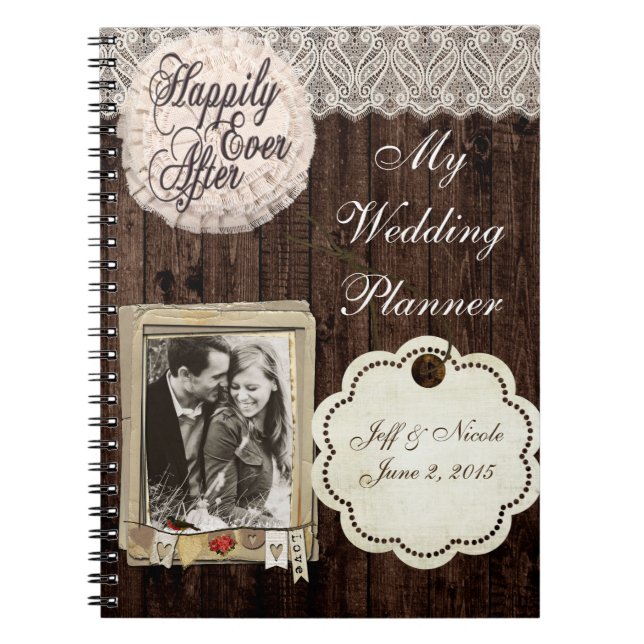 Cuaderno Portátil de planificación de matrimonio de pareja  (Frente)