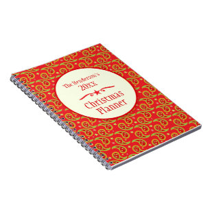 Cuaderno Portátil de planificación de Navidades de la famil