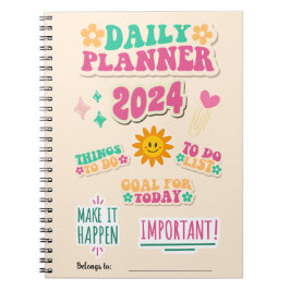 Cuaderno Portátil de planificación diaria con sol de cara f