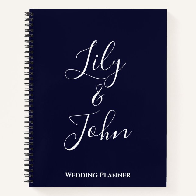 Cuaderno Portátil de planificador de bodas personalizado (Anverso)