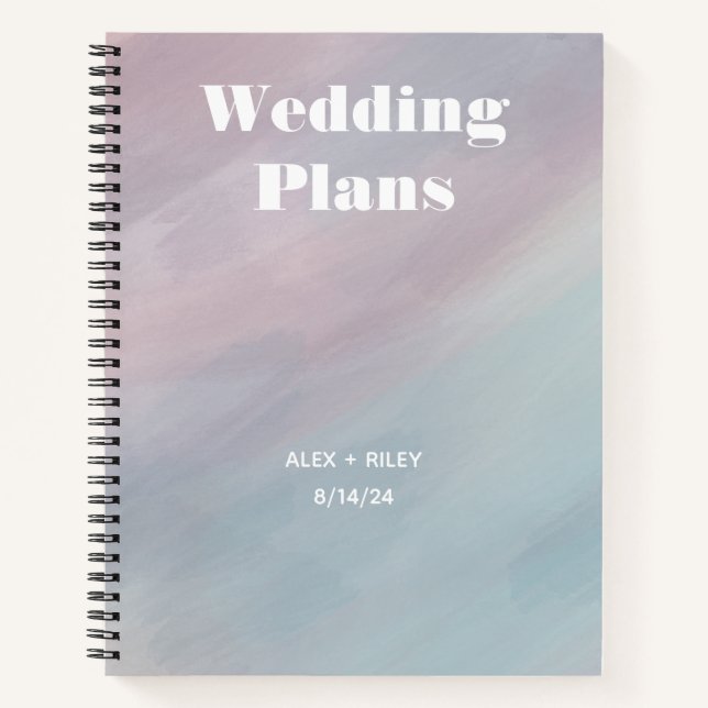 Cuaderno Portátil de planificador de bodas personalizado (Anverso)