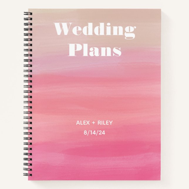 Cuaderno Portátil de planificador de bodas personalizado (Anverso)
