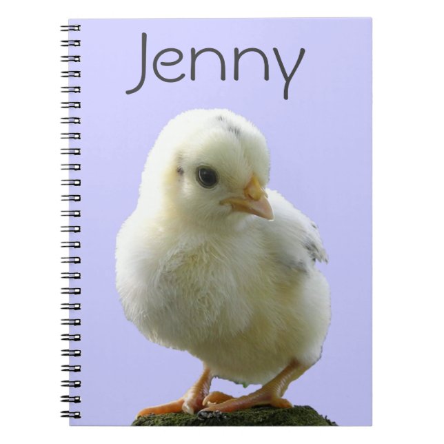 Cuaderno Portátil de pollo amarillo personalizado (Frente)