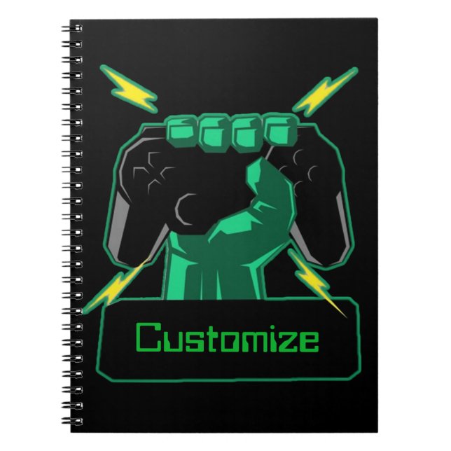 Cuaderno Portátil de Power Gamer personalizado (Frente)