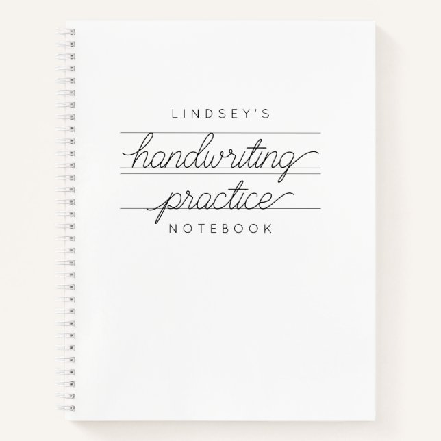 Cuaderno Portátil de práctica de escritura a mano de person (Anverso)