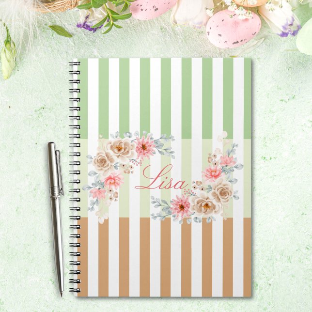 Cuaderno Portátil de prado de primavera personalizado (Personalized Spring Meadow Notebook)