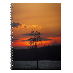 Cuaderno portátil de puesta de sol en Lake Paradise